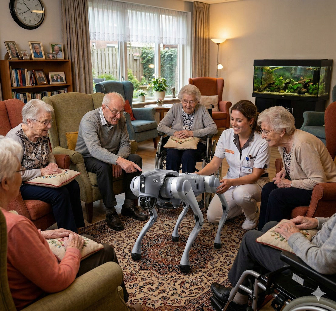 Noa Beek van 2-Rescue op pad met onze Robothond Charlotte